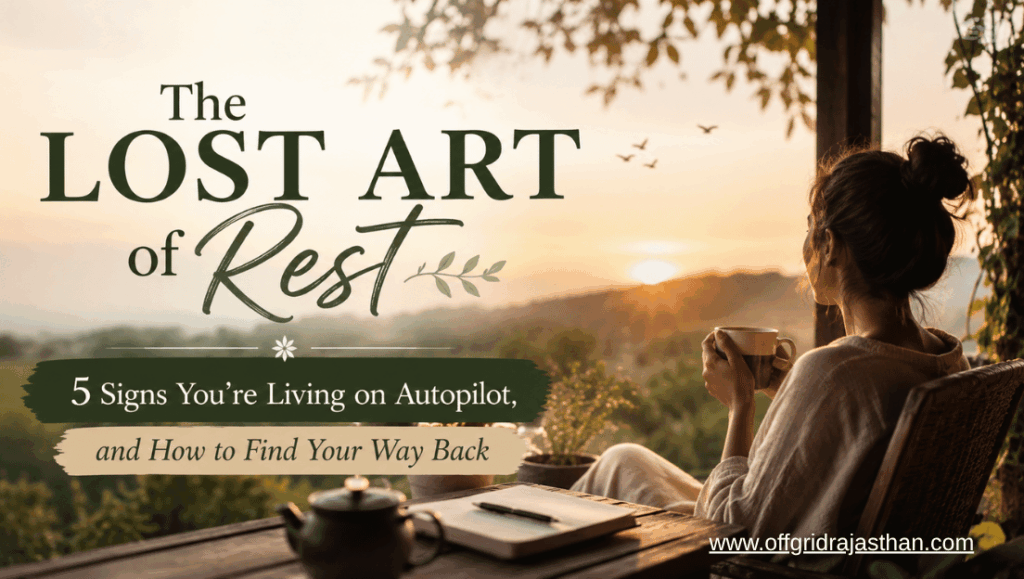 The Lost Art of Rest: 5 Signs You’re Living on Autopilot, and How to Find Your Way Back