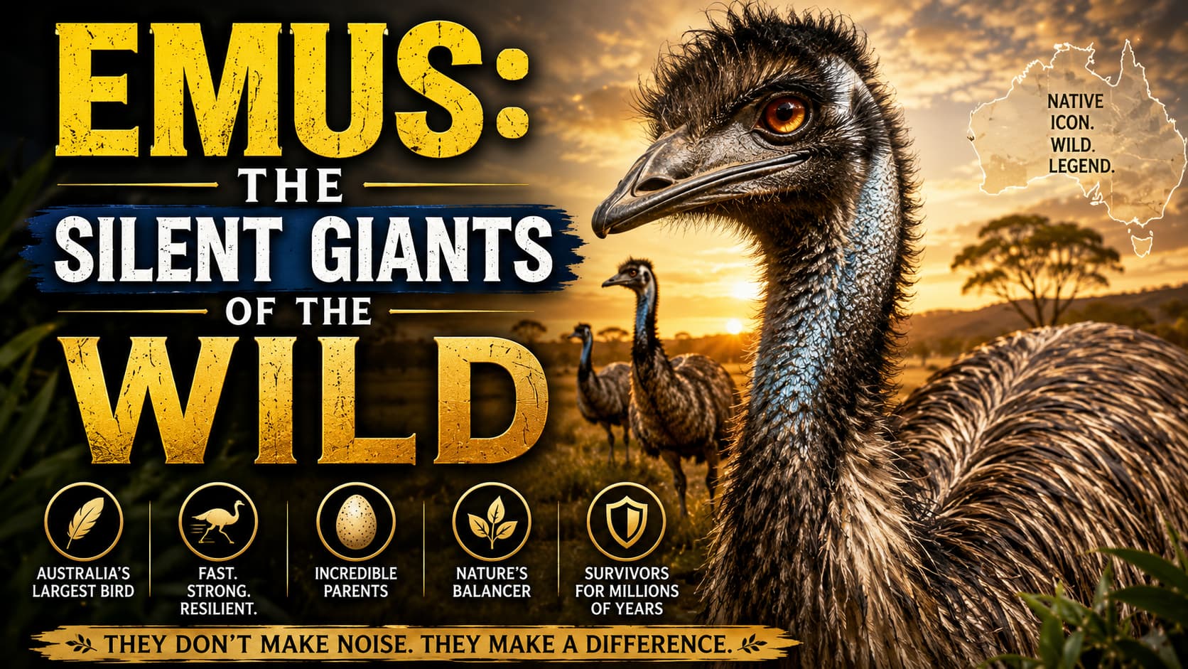 Emus: The Silent Giants of the Wild